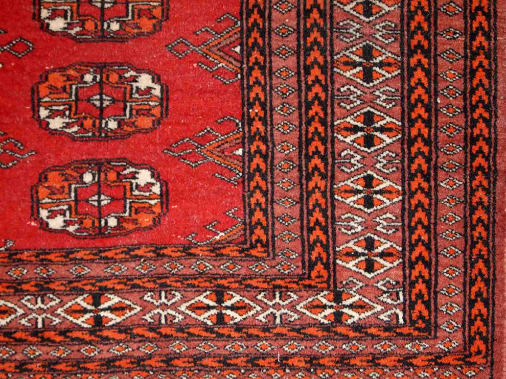 Handmade Vintage Pakistani Lahore Rug, 2.6'x4.2', 80cmx130cm 1960s