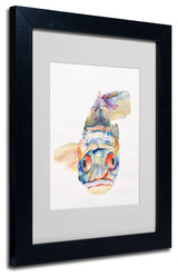 'Blue Fish' Matted Framed Canvas Art by Pat Saunders-White