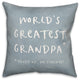 Worldï¿½s Greatest Grandpa 18x18 Spun Poly Pillow
