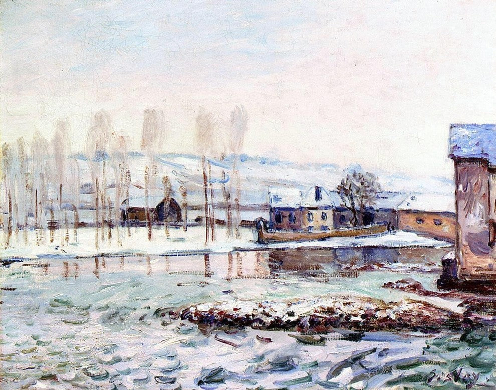 Alfred Sisley The Mills at Moret, 20"x25" Wall Decal Print
