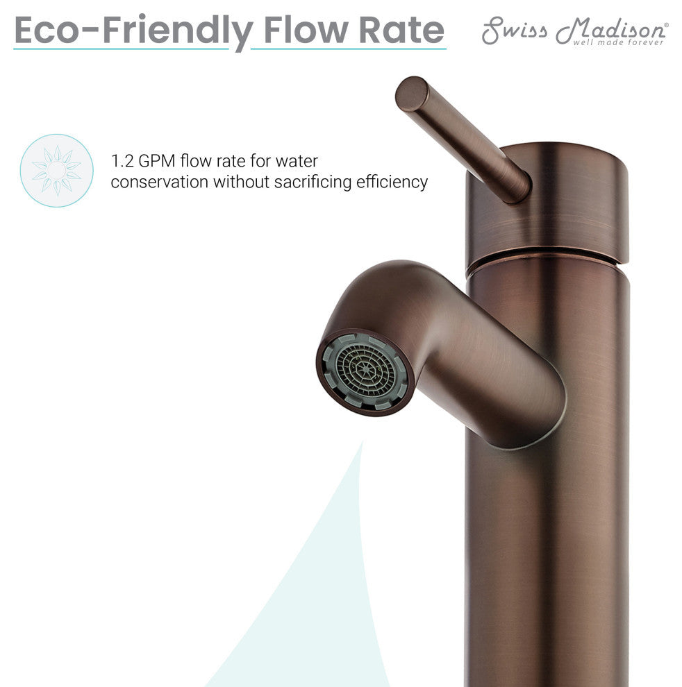 Ivy Single Hole Single Handle Bathroom Faucet, Oil Rubbed Bronze