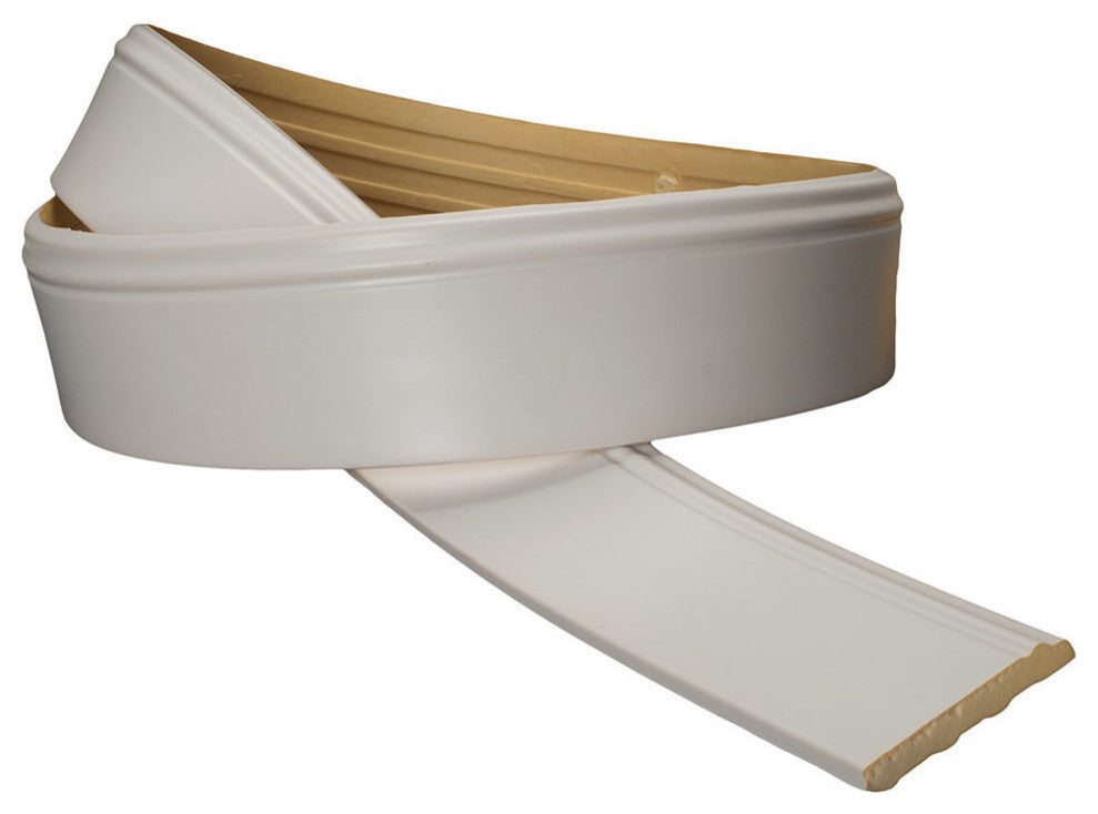 4" Plain Polyurethane Flexible Baseboard Moulding, 6" Long Sample-Flexible