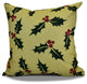 Decorative Holiday Outdoor Pillow Floral Print, Light Green, 16"x16"