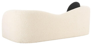 Leonie Beige Faux Shearling 84" Sofa Beige