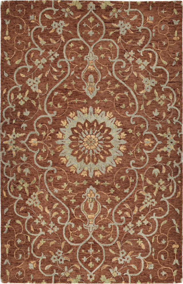 Kaleen Chancellor Hand-Tufted Indoor Area Rug, Brick, 9'x12'