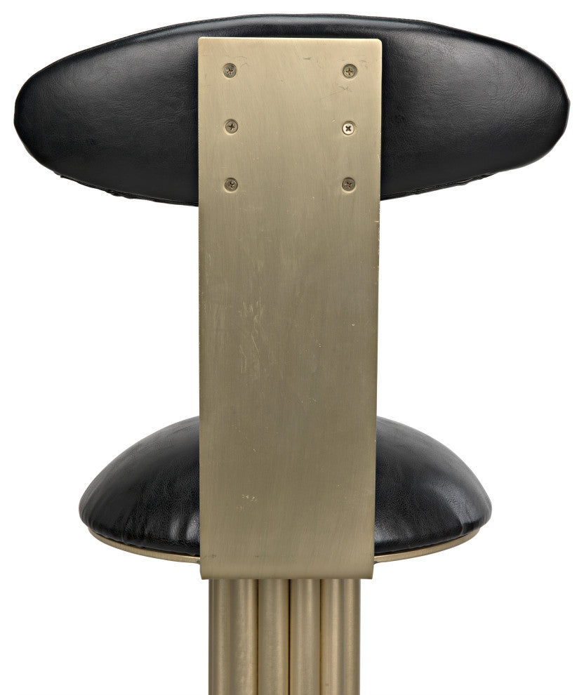 Sedes Bar Stool, Steel With Brass Finish