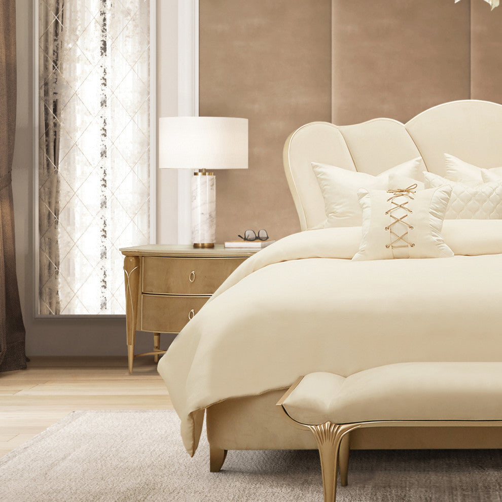 AICO Furniture Villa Cherie 5 Piece King Bedroom Set