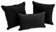Double-corded Solid Twill Throw Pillows with Inserts (Set of 3), Black