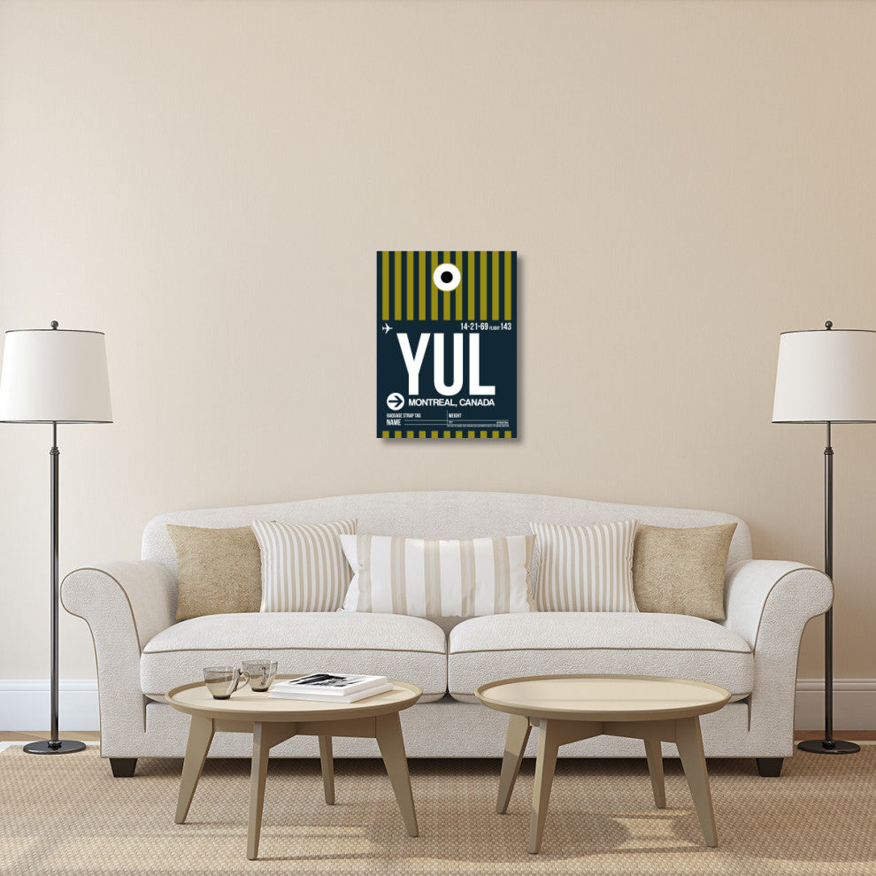 "YUL Montreal Luggage Tag 1" Fine Art Print