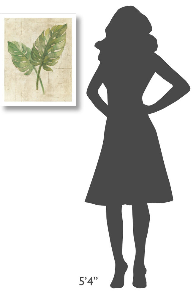 "Monstera Leaves Neutral Crop" Digital Paper Print by Albena Hristova, 18"x22"
