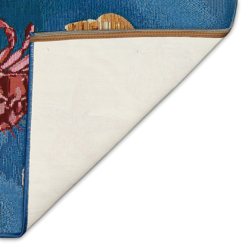 Esencia Shell We Dance Indoor/Outdoor Mat Aqua 2'5"x3'11"