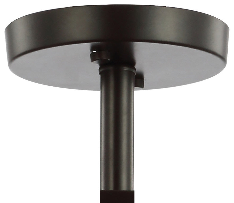 Herndon 2-Light 15" Iron/Glass Modern LED Flush Mount, Black by JONATHAN  Y