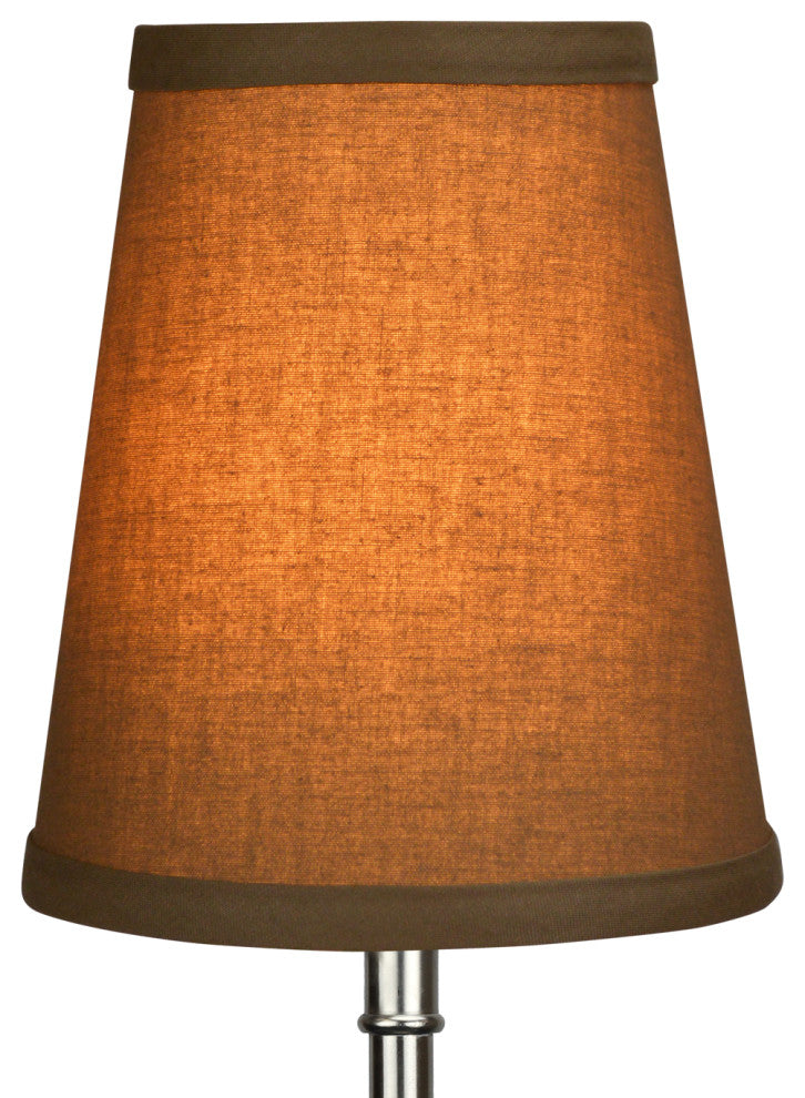 Fenchel Shades 4"x6"x7" Empire Lamp Shade, Linen Bison