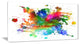 "Splashes of Colors" Abstract Oil Painting Canvas Print, 40"x20"