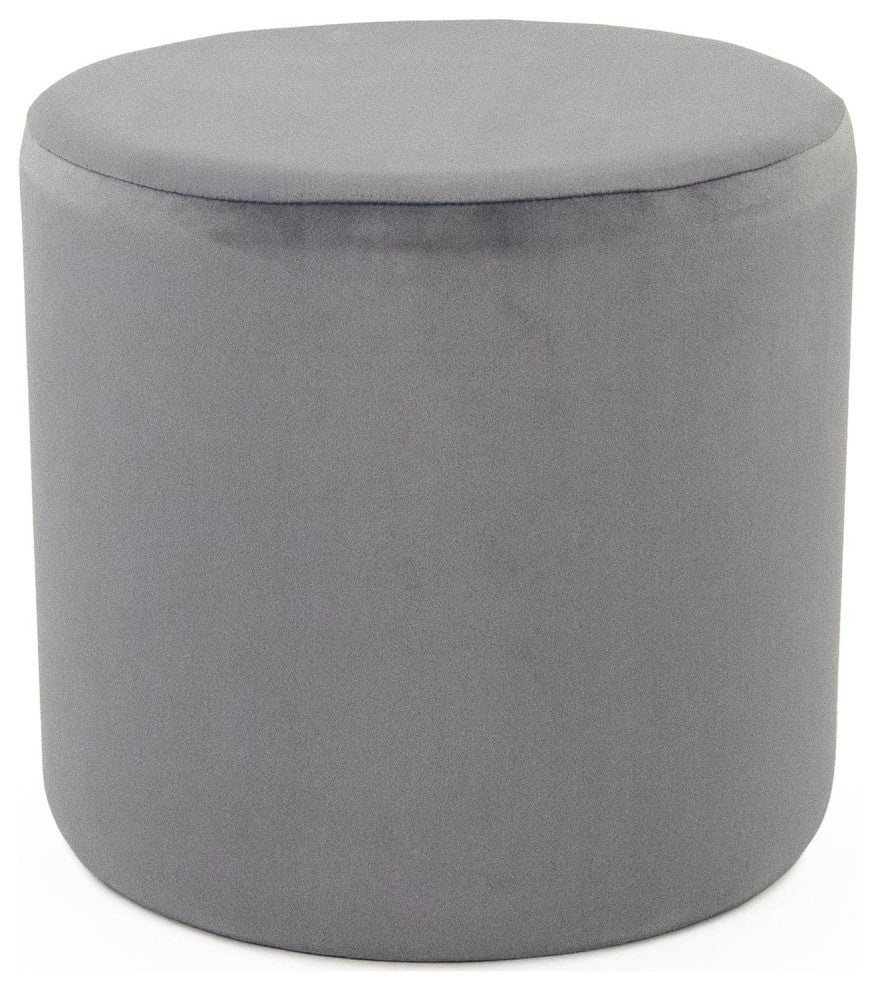Pale Blue Velvet Stool