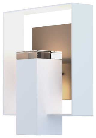 Shadow Box Medium Outdoor Sconce, Coastal White/Coastal Dark Smoke