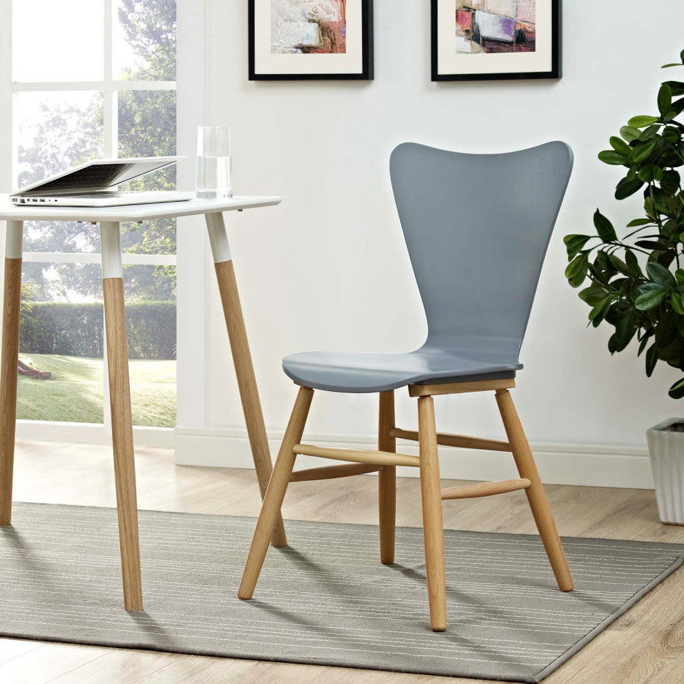 Modway Cascade Wood Dining Chair, Gray