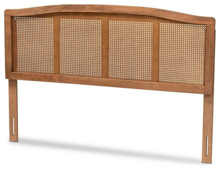 Baxton Studio Marieke King Size Ash Walnut Brown Finished Wood Headboard