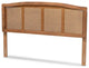Baxton Studio Marieke King Size Ash Walnut Brown Finished Wood Headboard