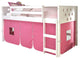 Donco Kids McDonald Low-Loft Bed With Pink Tent, Twin