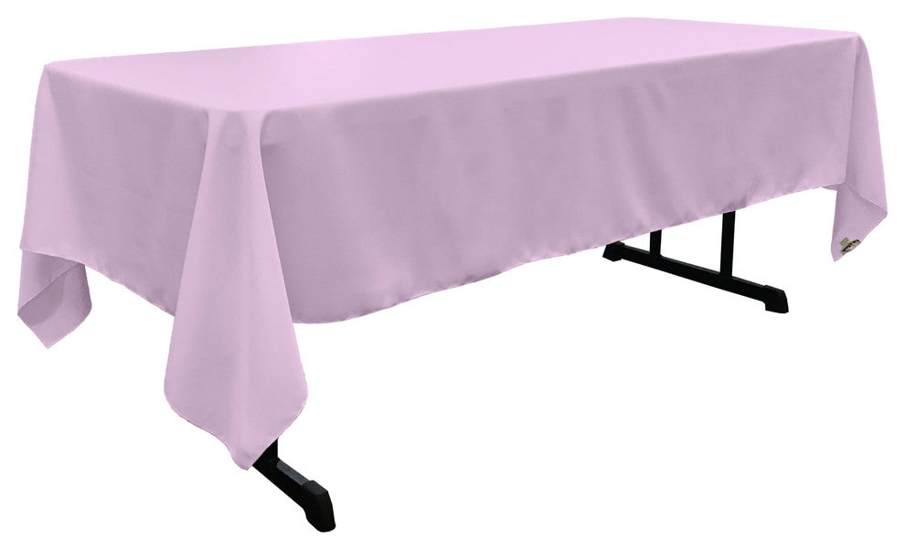 LA Linen Rectangular  Polyester Poplin Tablecloth, Lilac, 60"x126"