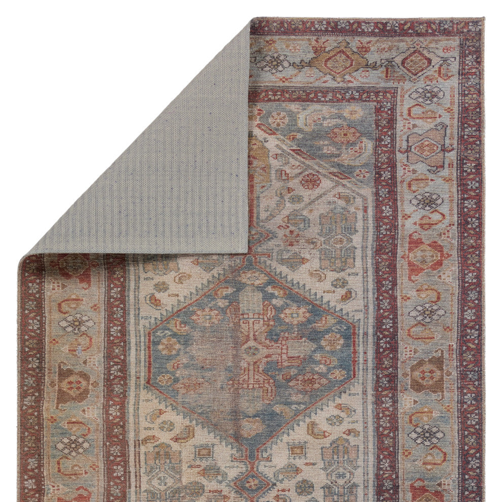 Machine Washable Jaipur Living Arkansas Medallion Blue/ Red Area Rug 4'X6'