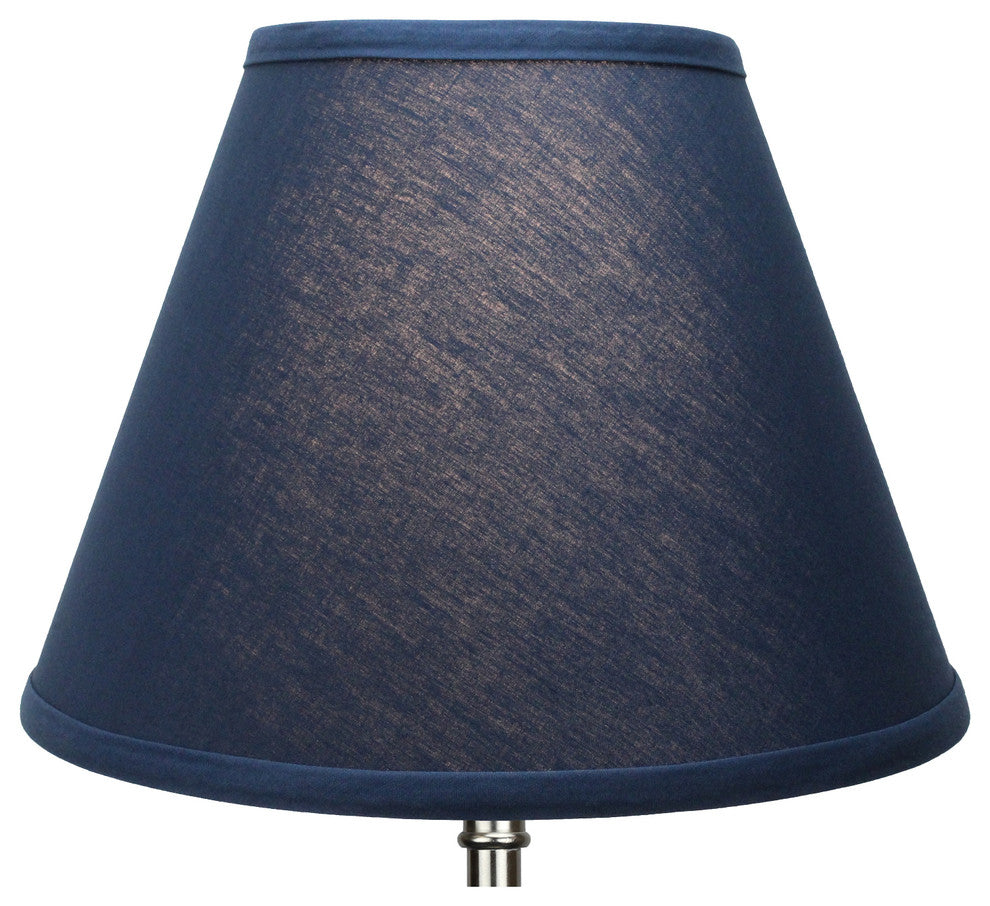 Fenchel Shades, 6"x12"x9" Spider Attachment Empire Lamp Shade, Linen Navy Blue