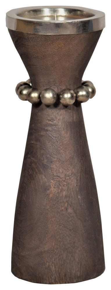 Parvati Candleholder, Silver, Medium