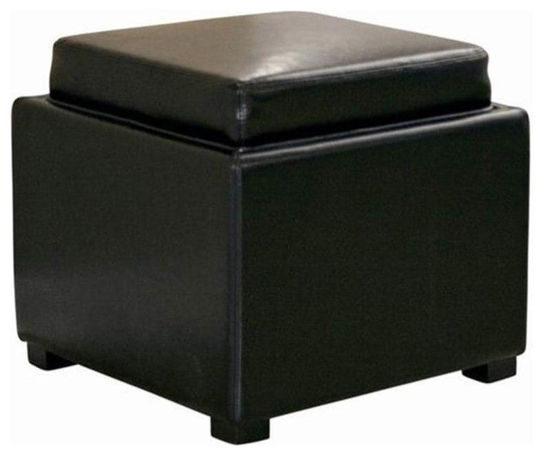 Black Tate Storage Ottoman