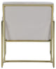 Wayne Velvet Upholstered Accent Chair, Cream