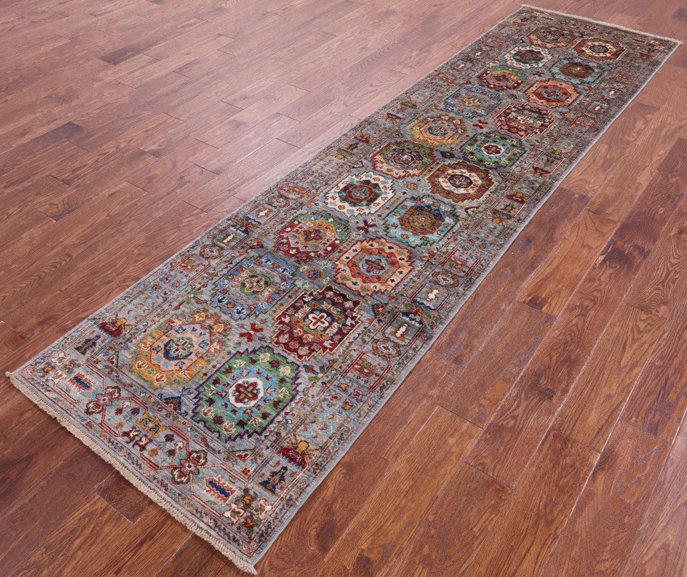 2' 8" X 10' 3" Runner Fine Turkmen Handmade Rug - Q12178