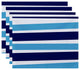 Decorative Holiday Placemat, Set of 4, Stripe, Royal Blue