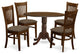 5 Pc Set Dinette Table With 2 Drop Leaves And 4 Seat Chairs