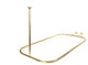 Utopia Alley Rustproof Aluminum Hoop Shower Rod With Ceiling Support for Clawfoo