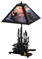 21 High Ducks in Flight W/Lighted Base Table Lamp