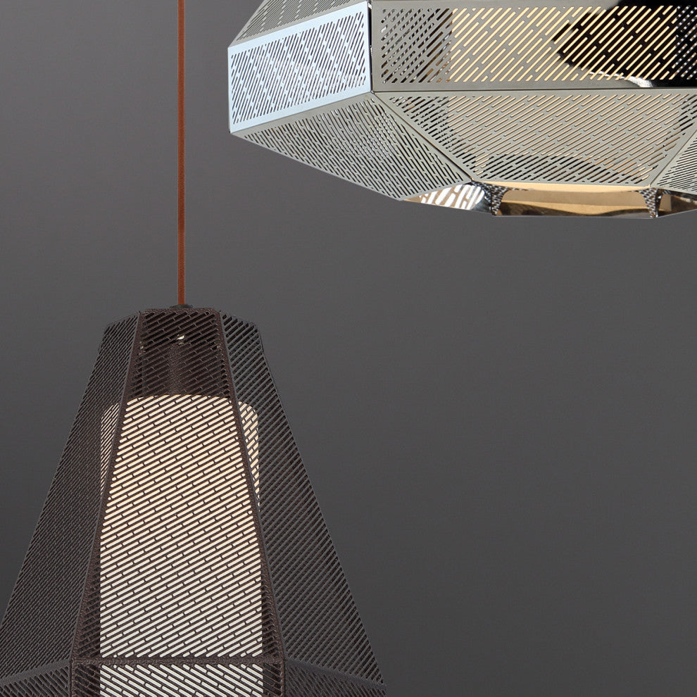 Recinto 1 Light Large Pendant Chrome Finish