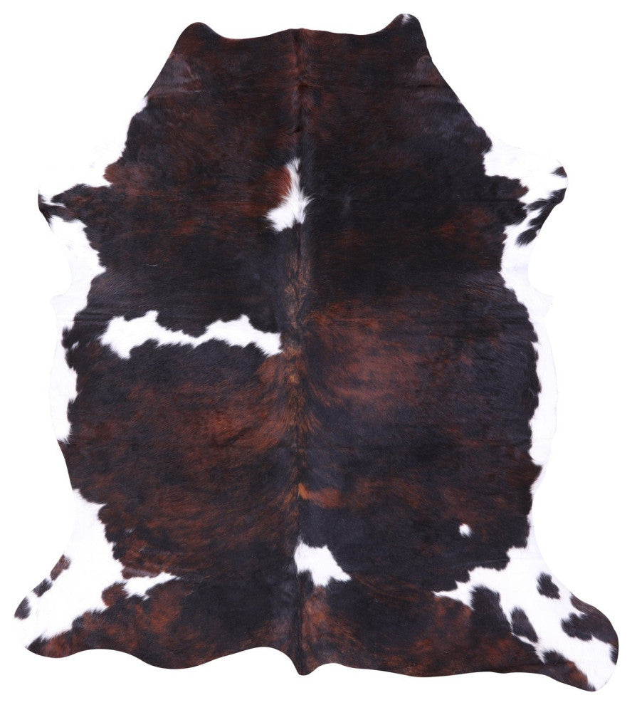 Tricolor Natural Cowhide Rug 6' 11" X 6' 5" C1584