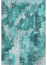Premium Machine Washable Mayfield AMF560 Teal 9' x 12' Rug