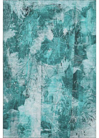 Premium Machine Washable Mayfield AMF560 Teal 9' x 12' Rug