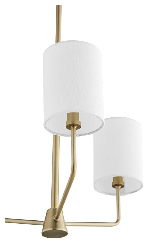 Quorum Harmony 3-Light Chandelier 657-3-80, Aged Brass