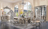 Acme Danae Dining Table Champagne and Gold Finish