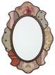 21.65" x 31.5" Multi-Color, Retro Style, Decorative Wooden - Wall Mirror