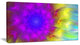 Purple Fractal Petals Dandelion, Floral Canvas Art Print, 32"x16"
