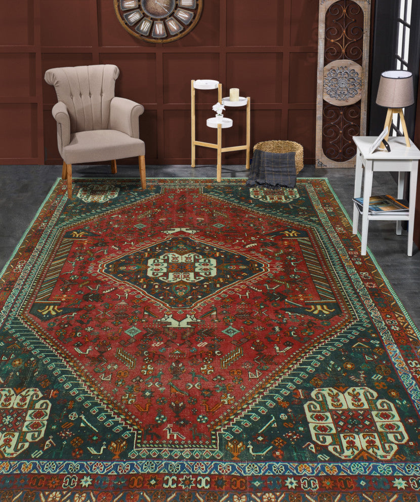 Fine Vintage Distressed M 06 Red Rug