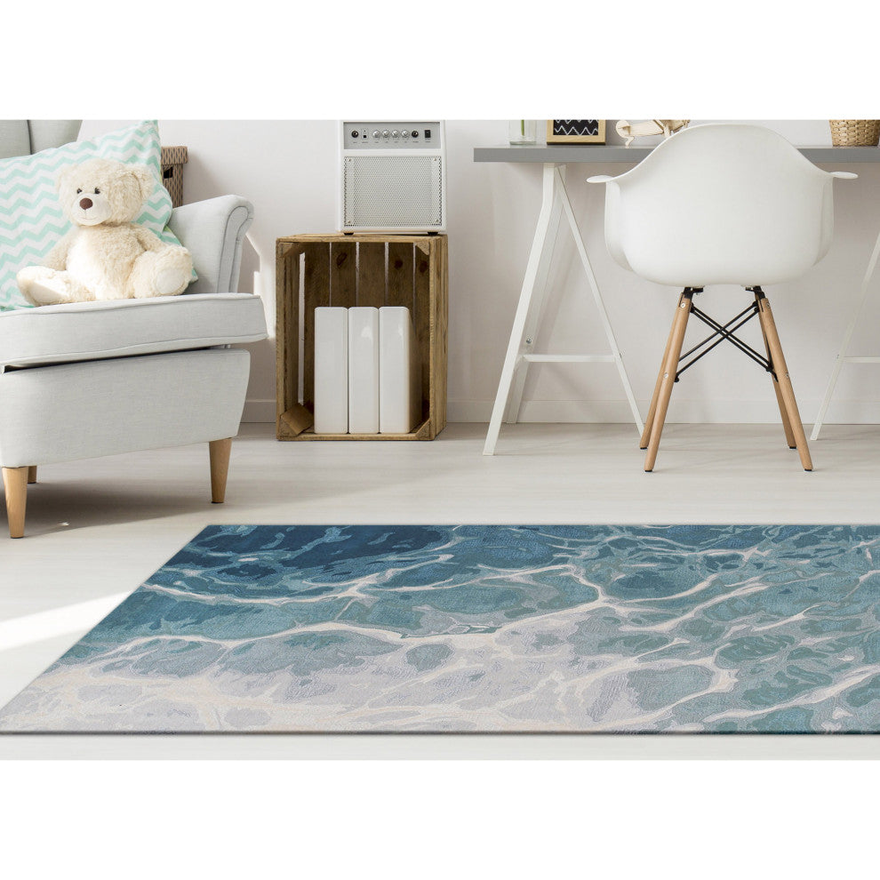 Corsica Water Indoor Rug, Blue, 8'3"x11'6"