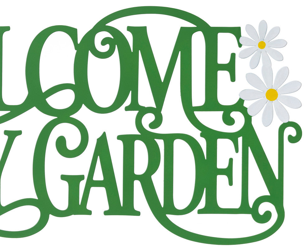 24"L "Welcome to My Garden"  Wall Decor
