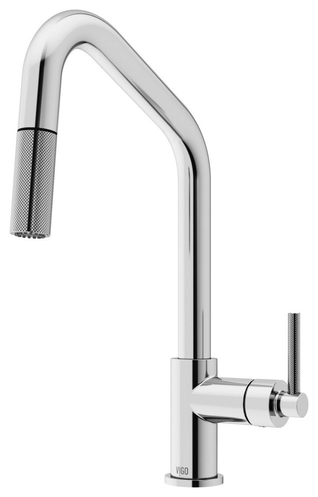 VIGO Utopia 14" H Single Handle Pull-Down Sprayer Kitchen Bar Faucet, Chrome