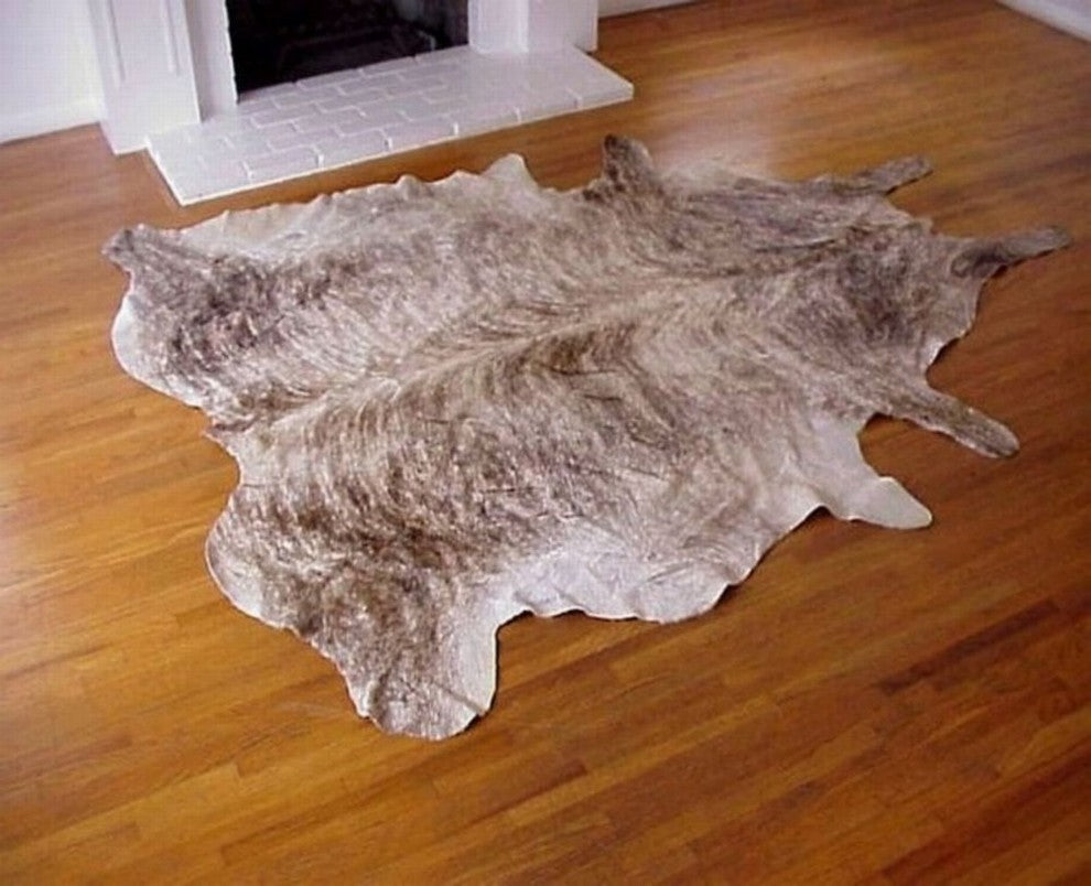 Gray Brindle Natural Cowhide  Select Brazilian