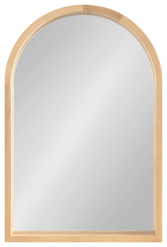 Hutton Wood Framed Arch Mirror, Natural, 20"x30"