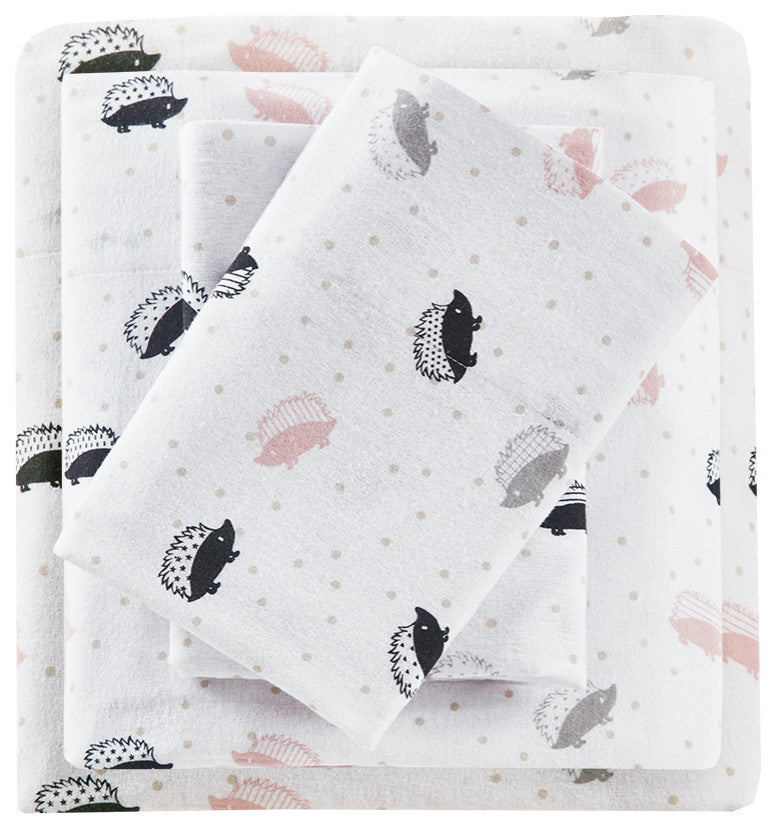 Intelligent Design Cozy Soft Cotton Flannel Printed Sheet Set